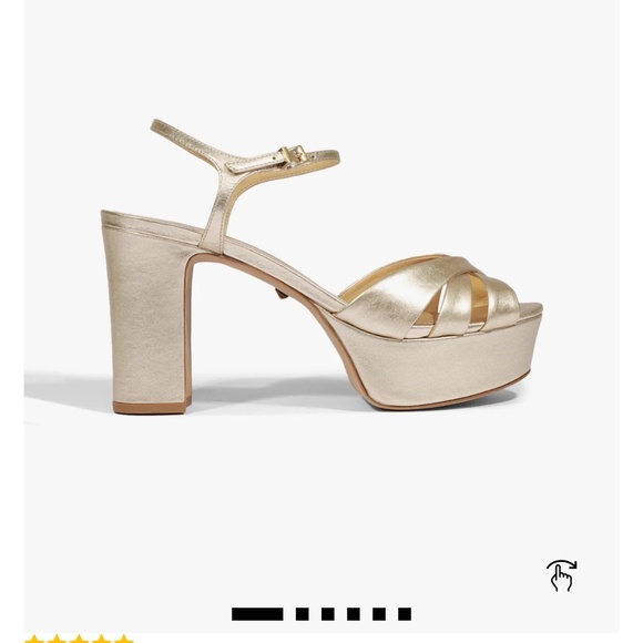 Schultz Gold Keefa Sandal, size 7 - Picture 1 of 6